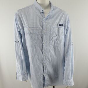 Columbia PFG Men's Fishing Outdoors Vented Shirt‎ Size 2XL Blue